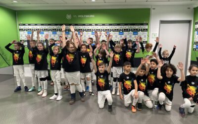 Schülerinnen und Schüler der Peter-Pan-Schule waren Einlaufkinder in der VW-Arena