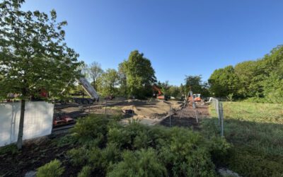 Unser Übergangsbau wird gebaut
